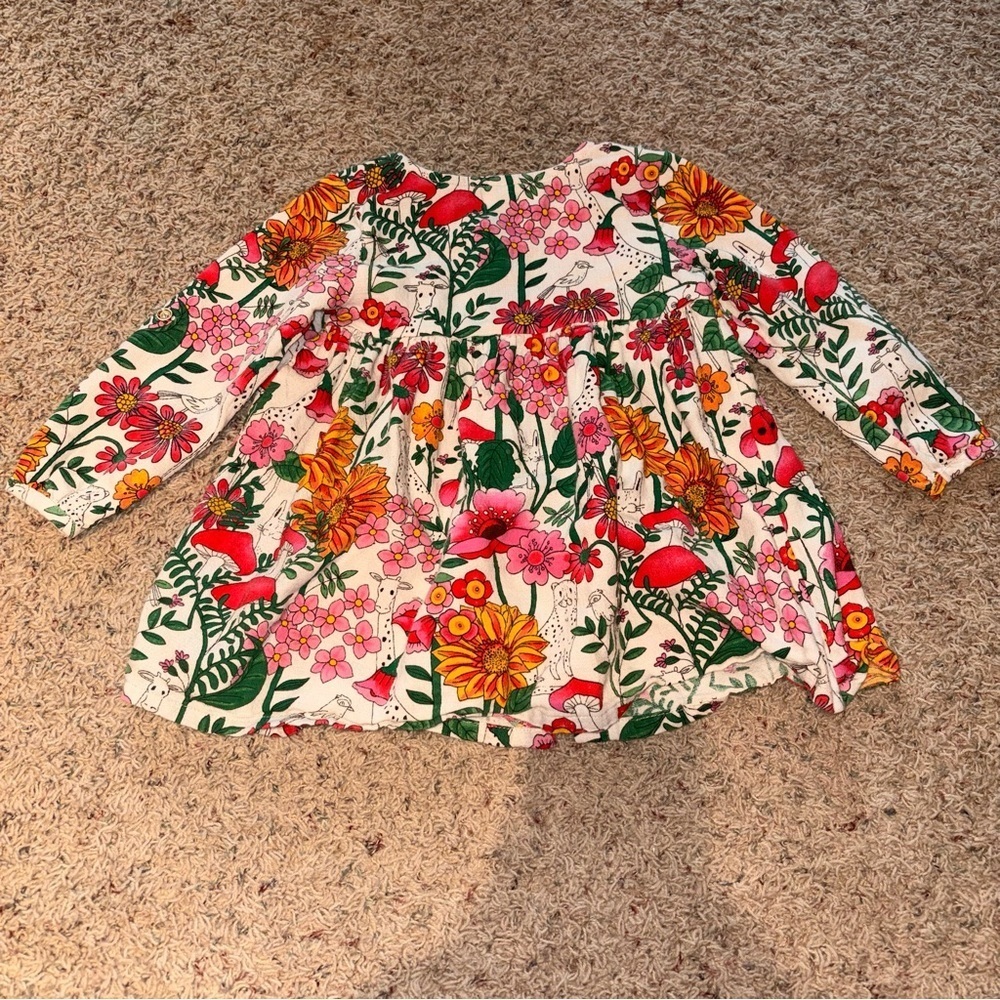 Floral/Animal Long Sleeve Kids Blouse/Tunic - 4T 100% Cotton​​​ - Picture 3 of 11